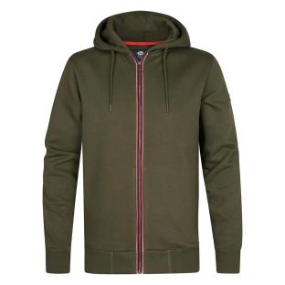 Sweat Zippé Kaki Homme Petrol Industries Sweater pas cher