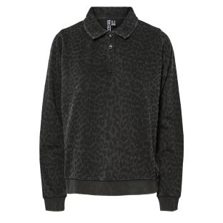 Polo Manches Longues Noir Femme Pieces Jackie vue 0