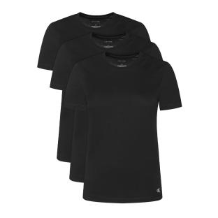 X3 T-Shirt Noir Mixte Calvin Klein Jeans Cotton vue 0