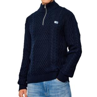 Pull Marine Homme Tommy Hilfiger Cable vue 0