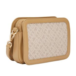 Sac Bandoulière Beige Femme Tommy Hilfiger Jacquard Camera vue 2