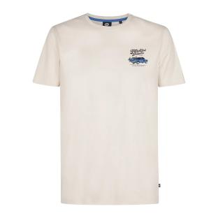 T-Shirt Blanc/Bleu Homme Petrol Industries Classic pas cher