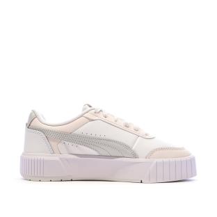 Baskets Blanc/Rose/Gris Femme Puma Carina Mia vue 2