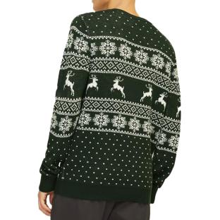 Pull de Noel Vert Homme Jack & Jones Xmas Gabriel vue 0