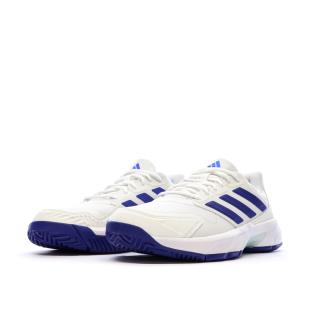 Baskets Blanches/Bleu Homme Adidas Courtjam vue 0