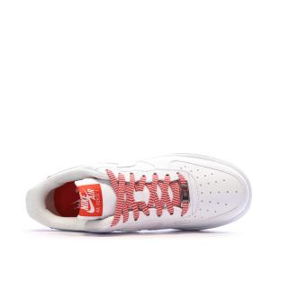 Baskets Blanches/Rouge Mixte Nike Air Force 1 07 vue 4