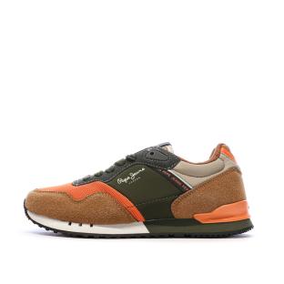Baskets Oranges/Kaki Garçon Pepe Jeans London pas cher