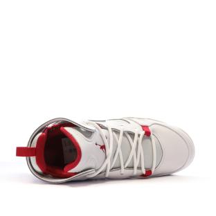 Baskets Blanches/Rouges Garçon Nike Jordan Fltclb 91 vue 4