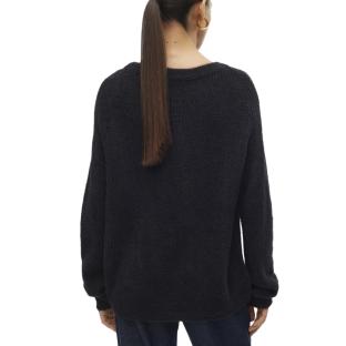 Pull Noir Femme Vero Moda Puff vue 2