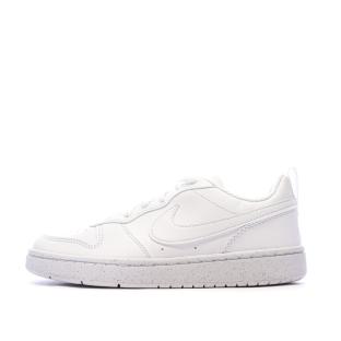 Baskets Blanches Garçon/Fille Nike Court Borough pas cher