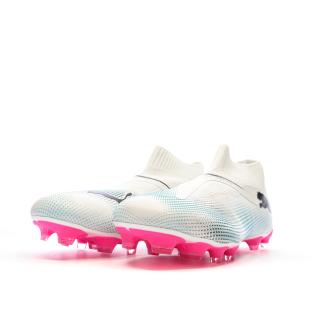 Chaussures de football Blanches/Roses Homme Puma Future 7 Match vue 6