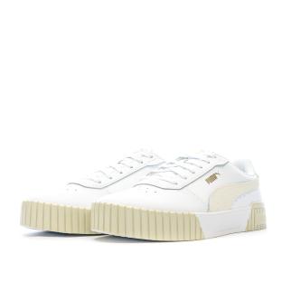 Baskets Beige/Blanc Femme Puma Carina vue 6