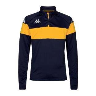 Sweat Noir/Jaune Homme Kappa Dovare vue 0