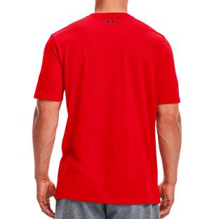 T-shirt Rouge Homme Under Armour Left Chest vue 0