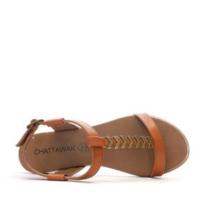 Sandales Camel Femme Chattawak SARA vue 4