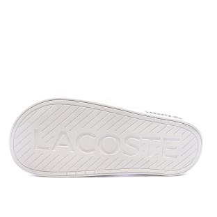 Claquettes Blanches Lacoste Serve Slide Dual vue 0
