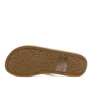 Tongs Beiges Femme Roxy Porto vue 3