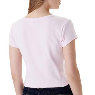 T-Shirt Rose Poudré Femme Calvin Klein Label 2x2 vue 0