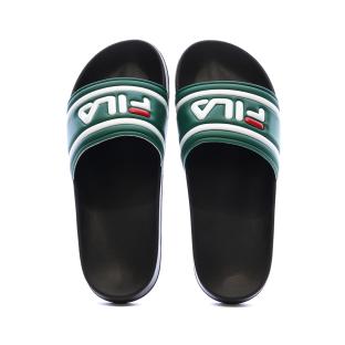Claquettes Noires/Vertes/Blanches Homme Fila Morro vue 3