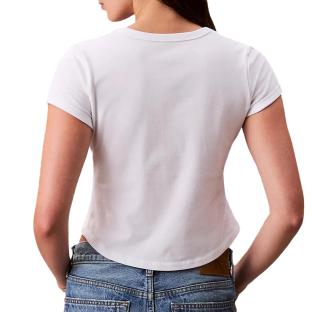 T-Shirt Blanc Femme Calvin Klein Jeans Baby Tee vue 0