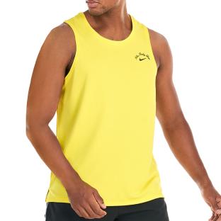 Débardeur Jaune Homme Nike Miler pas cher