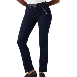 Jean 314 Bleu Brut Femme Levi's Shaping Straight Dark Indi pas cher