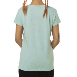 T-shirt Turquoise Femme Von Dutch Slub SA vue 2