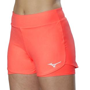 Short de Tennis tech Rose Fluo Femme Mizuno Flex Short pas cher