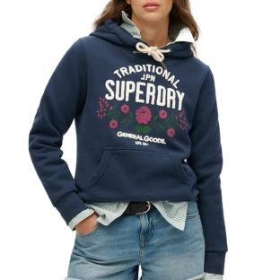 Sweat Marine Femme Superdry Lot 54 Hood pas cher