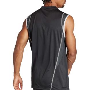 AS Roma Débardeur Training Noir Homme Adidas vue 2