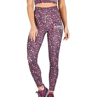 Legging Violet à Motifs Femme No Publik Fauve pas cher