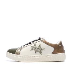 Baskets Blanches/Camel Femme Only Star vue 0