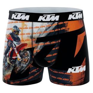 Boxer Noir/Orange Garçon KTM Moto vue 0