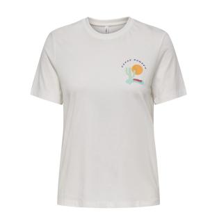 T-shirt Blanc Femme Only Rosemary pas cher