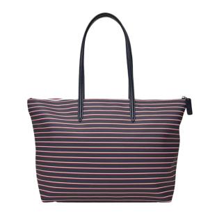Sac cabas Marine Femme Lacoste L.12.12 Concept Striped vue 0