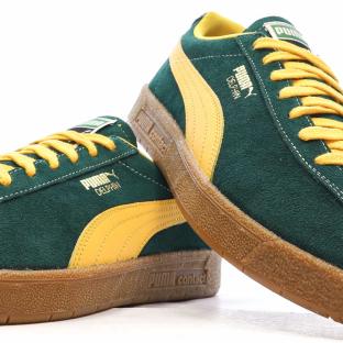 Baskets Vertes/Oranges Homme Puma Delphin vue 7