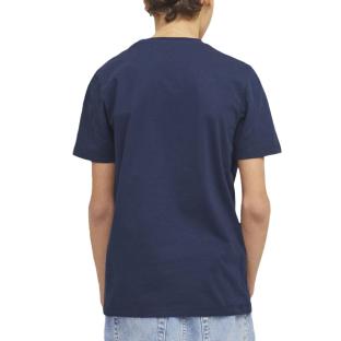 T-Shirt Marine Garçon Jack & Jones Neck 12259391 vue 2