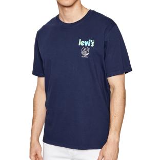T-shirt Marine Homme Levi's Graphic Tees pas cher