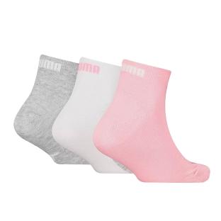 Lot de 3 Paires de Chaussettes Grises/Roses/Blanches Fille Puma Quarter vue 0