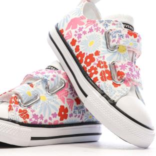 Baskets Blanches/Roses/Rouges/Bleu Fille Converse All Star Easy vue 7