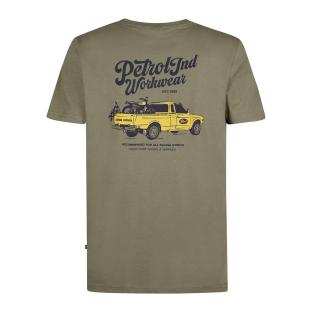 T-Shirt Kaki/Jaune Homme Petrol Industries Classic vue 0
