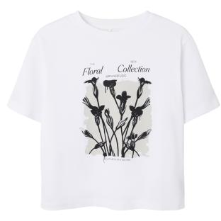 T-shirt Blanc Fille Name it Agmar pas cher
