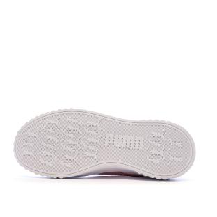 Baskets Blanche/Rose/Bleu Fille Puma Carina vue 4