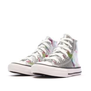Baskets Grises à paillettes Fille Converse All Star Glitter vue 6