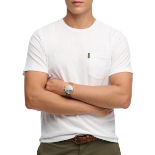 T-Shirt Blanc Homme Superdry Classic Essential vue 0