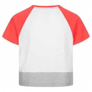 T-shirt blanc Fille Asics Color Block vue 2