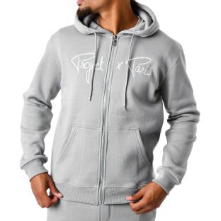 Sweat Zippé Gris Homme Project X Paris Signature pas cher