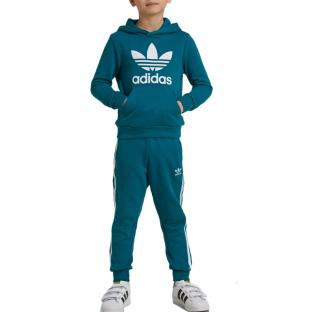 Ensemble Survêtements Bleu Canard Garçon Adidas Hoodie Set vue 0