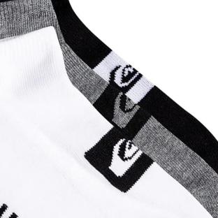 x3 Chaussettes Blanches/Noires/Grises Homme Quiksilver 3ankle vue 0