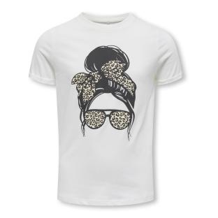 T-Shirt Blanc Fille Kids ONLY Gemma vue 0
